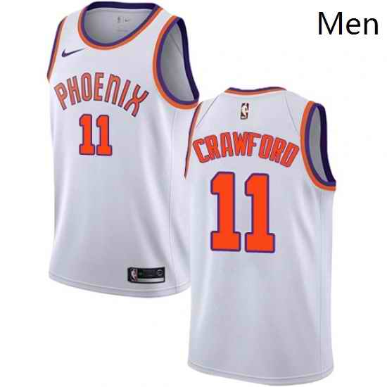 Mens Nike Phoenix Suns 11 Jamal Crawford Swingman White NBA Jersey Association Edition
